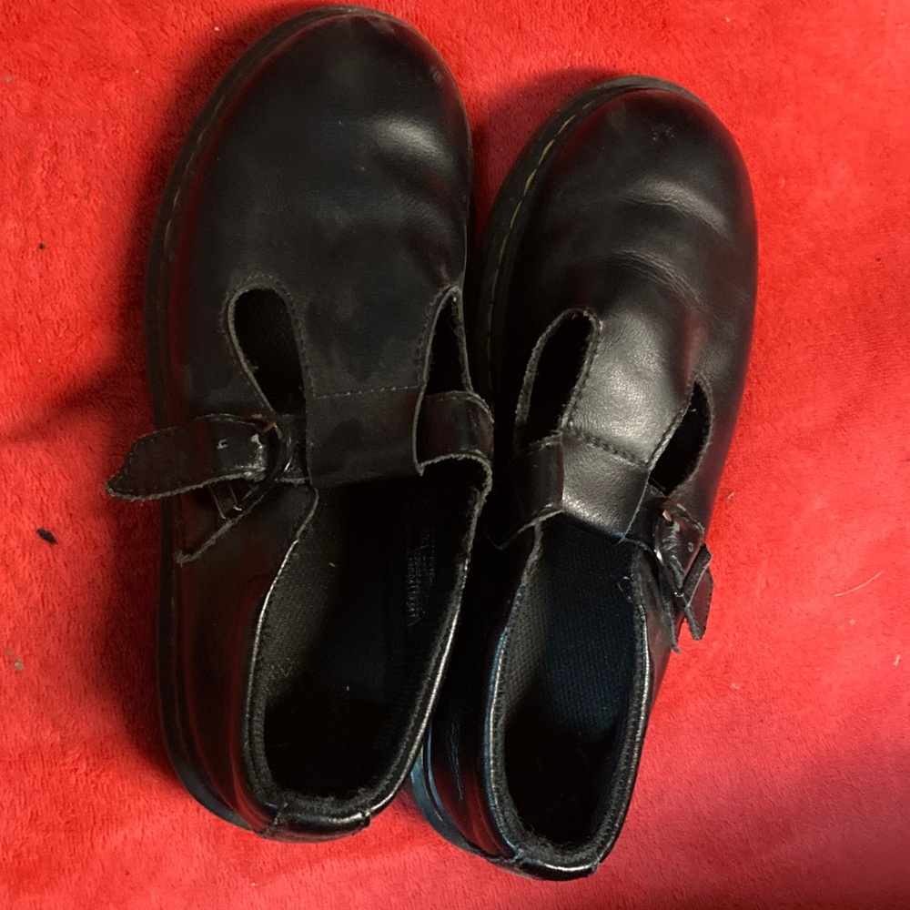 Kids Dr Martens Black Leather Mary Jane Shoes Size US 3 - Picture 2 of 8